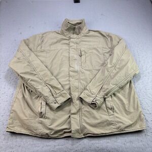 Carbon 2 Cobalt Jacket Mens XL Beige Full Zip Utility‎ Pockets Casual Coat